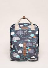 Brakeburn Rain Clouds Design Navy Blue Backpack Bag
